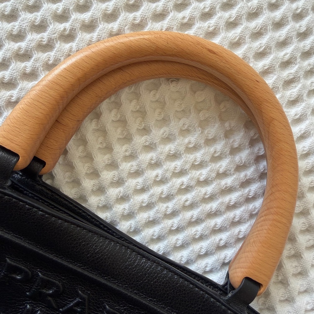 Gorgeous Prada Leather Laser Cut Top Handle Tote - Picture 10 of 16